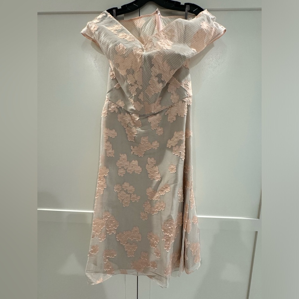 Lela Rose Open Neck Full Skirt Dress